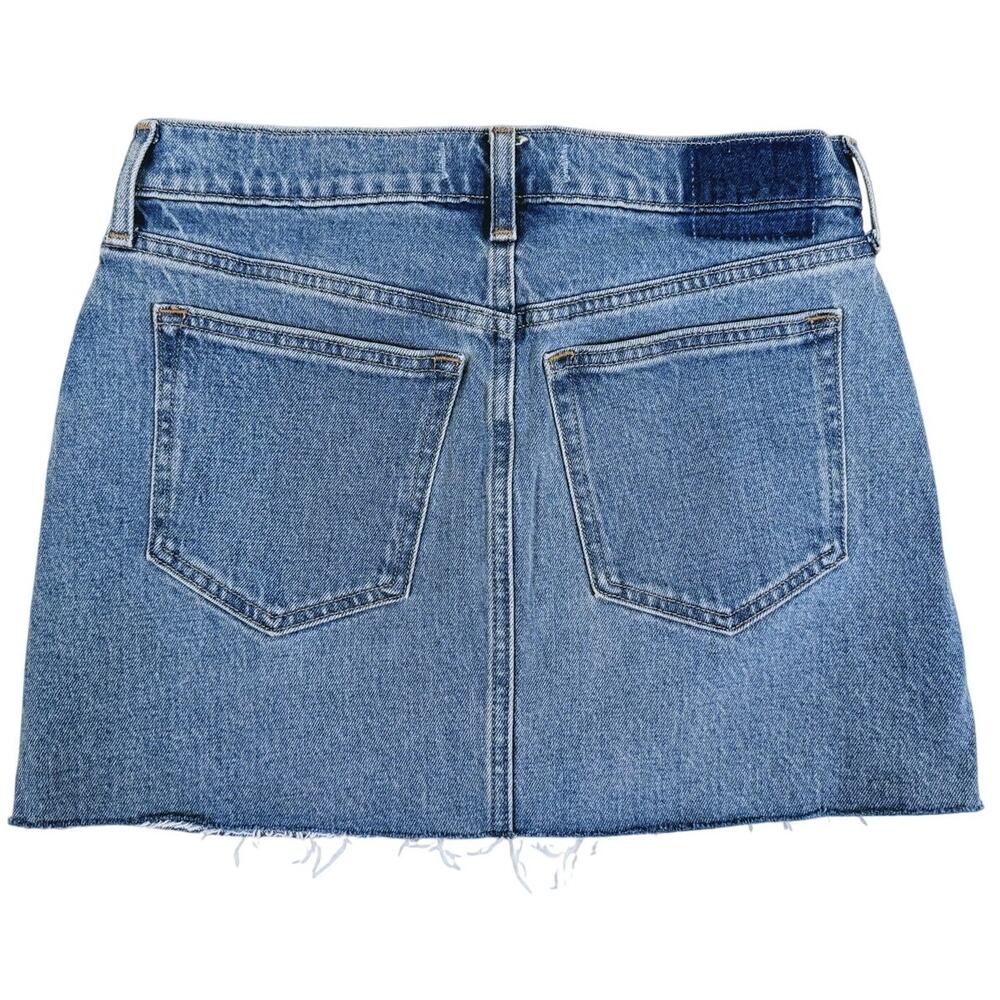 Abercrombie & Fitch Mid Rise Denim Mini Skirt Size 25 Blue Y2K Summer Festival - Picture 2 of 7